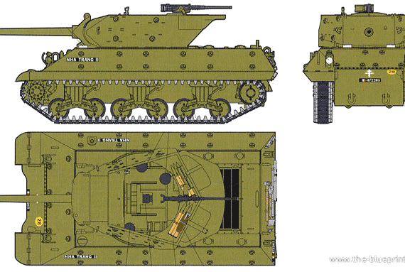Танк M10A1 [Wolverine] - чертежи, габариты, рисунки